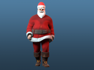 Cartoon Santa Claus Low-poly Modello 3D