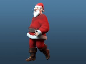 Cartoon Santa Claus Low-poly Modello 3D
