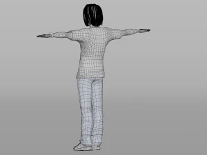 Afro boy cartoon black man boy Rigged 3D Model