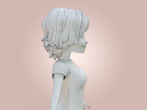 Cartoon Woman Rigged Modèle 3D