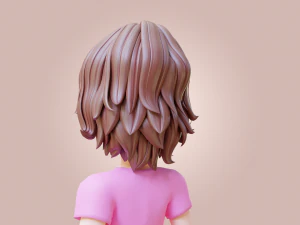 Cartoon Woman Rigged 3D Model