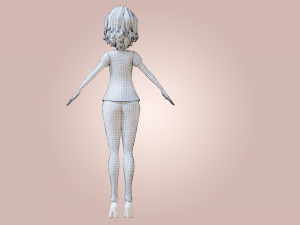 Cartoon Woman Rigged Modèle 3D