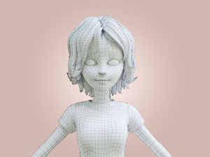 Cartoon Woman Rigged Modèle 3D