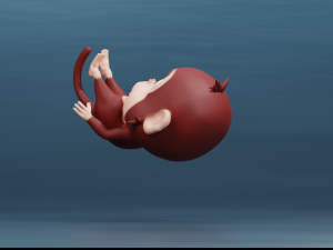 Cute Cartoon Monkey Rigged 3D Model