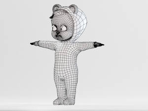 Cartoon Baby v2 Rigged and animated Low-poly Modelo 3D