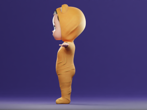 Cartoon Baby v2 Rigged and animated Low-poly Modelo 3D