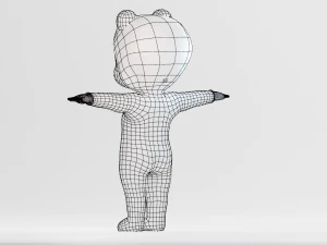 Cartoon Baby v2 Rigged and animated Low-poly 3D Model