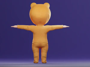 Cartoon Baby v2 Rigged and animated Low-poly 3D Model