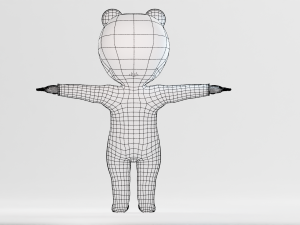 Cartoon Baby v2 Rigged and animated Low-poly Modelo 3D
