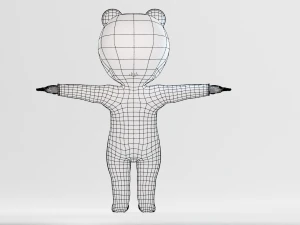 Cartoon Baby v2 Rigged and animated Low-poly 3D Model