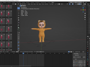 Cartoon Baby v2 Rigged and animated Low-poly Modelo 3D