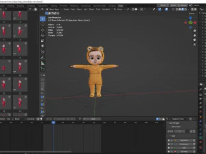 Cartoon Baby v2 Rigged and animated Low-poly 3D Model
