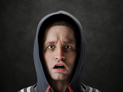 Realistic Male Character Rigged 3Dモデル