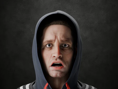 Realistic Male Character Rigged 3D Model