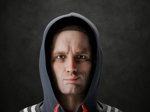 Realistic Male Character Rigged 3Dモデル