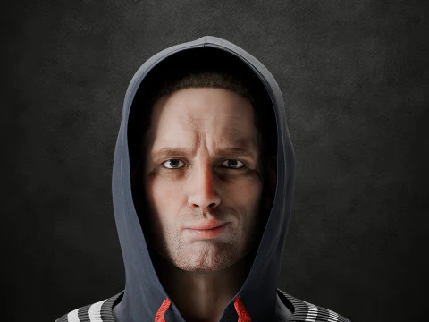 Realistic Male Character Rigged 3D Model
