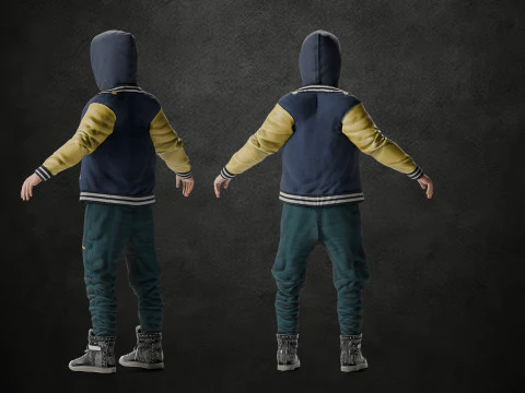 Realistic Male Character Rigged 3D Model