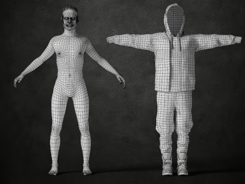 Realistic Male Character Rigged 3Dモデル