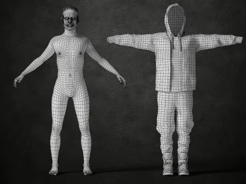Realistic Male Character Rigged 3D Model