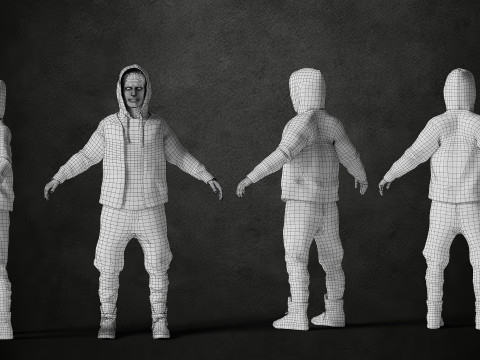 Realistic Male Character Rigged 3Dモデル