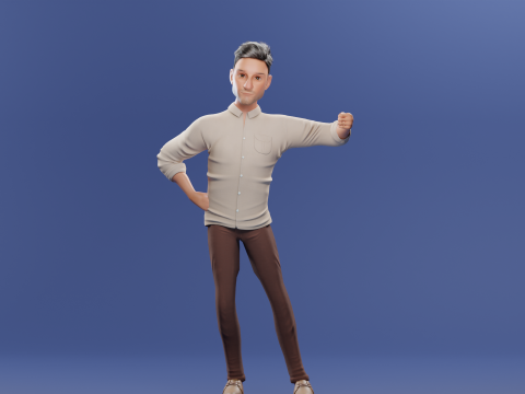 Pixar-Style Father Character 3Dモデル