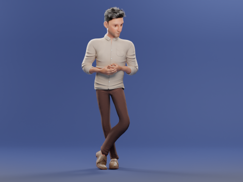 Pixar-Style Father Character 3Dモデル