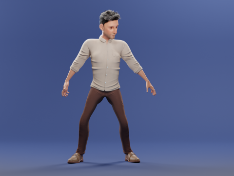 Pixar-Style Father Character 3Dモデル