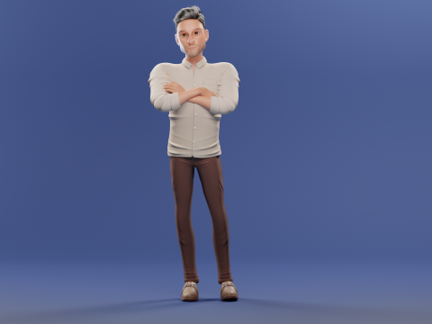 Pixar-Style Father Character 3Dモデル