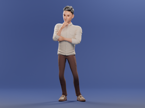 Pixar-Style Father Character 3Dモデル