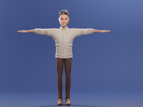 Pixar-Style Father Character 3Dモデル