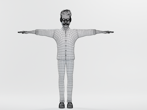 Pixar-Style Father Character 3Dモデル