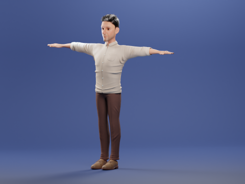 Pixar-Style Father Character 3Dモデル
