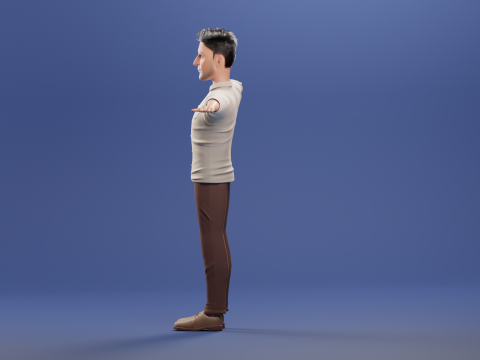 Pixar-Style Father Character 3Dモデル