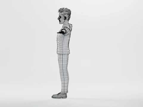 Pixar-Style Father Character 3D Model