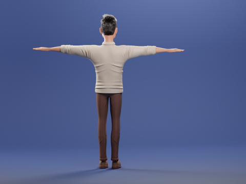 Pixar-Style Father Character 3Dモデル