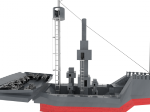 battle destroyer ship Modelo 3D