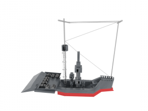 battle destroyer ship Model 3D