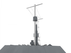 battle destroyer ship Model 3D