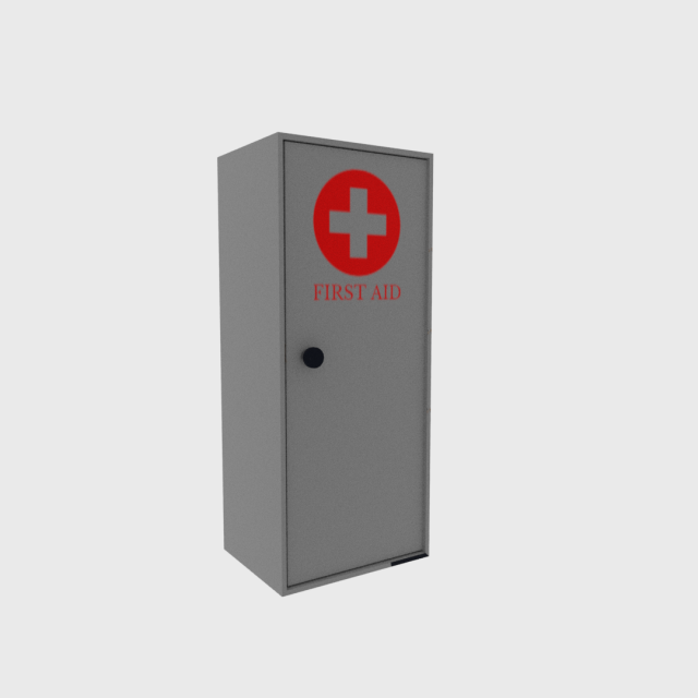 first aid cabinet 3D Model .c4d .max .obj .3ds .fbx .stl .blend 