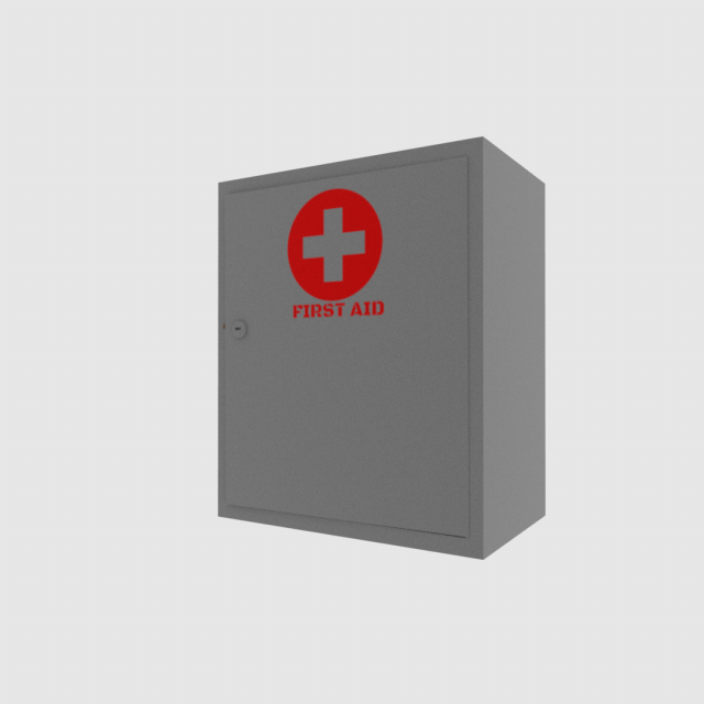 first aid cabinet 3D Модель .c4d .max .obj .3ds .fbx .stl .blend 