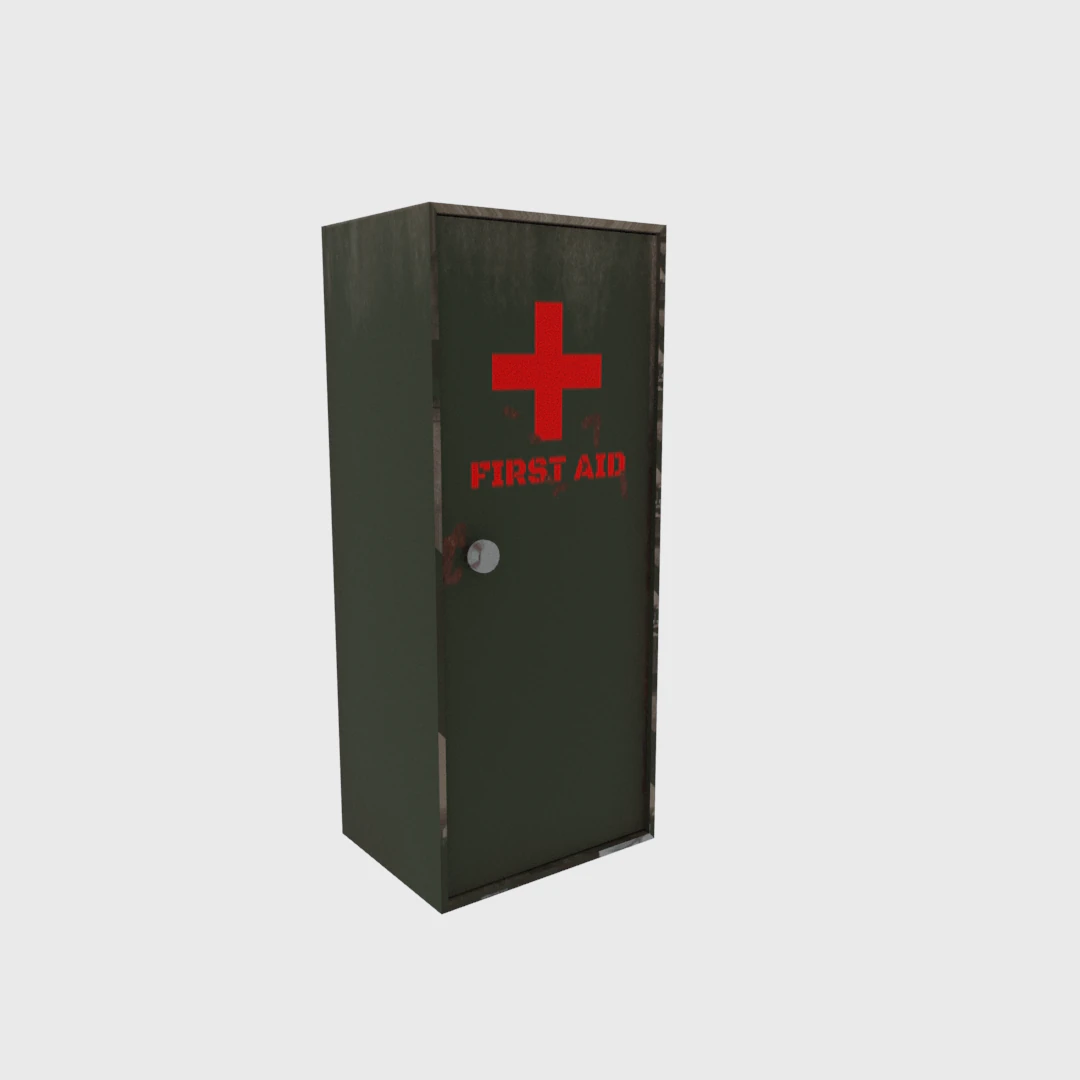 first aid cabinet 3D Model .c4d .max .obj .3ds .fbx .stl .blend 