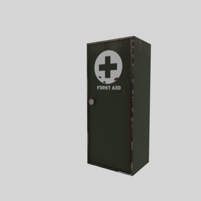 first aid cabinet Modello 3D .c4d .max .obj .3ds .fbx .stl .blend 