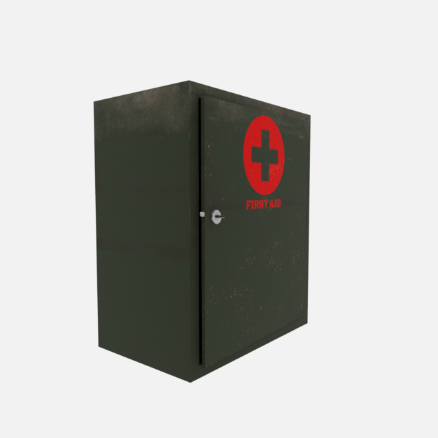 first aid cabinet 3D Model .c4d .max .obj .3ds .fbx .stl .blend 