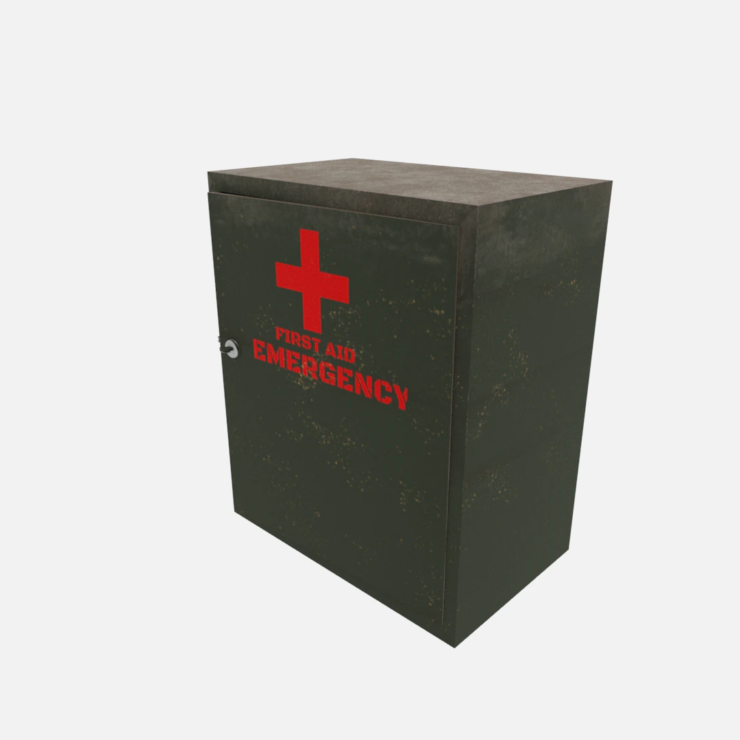 first aid cabinet 3D Model .c4d .max .obj .3ds .fbx .stl .blend 