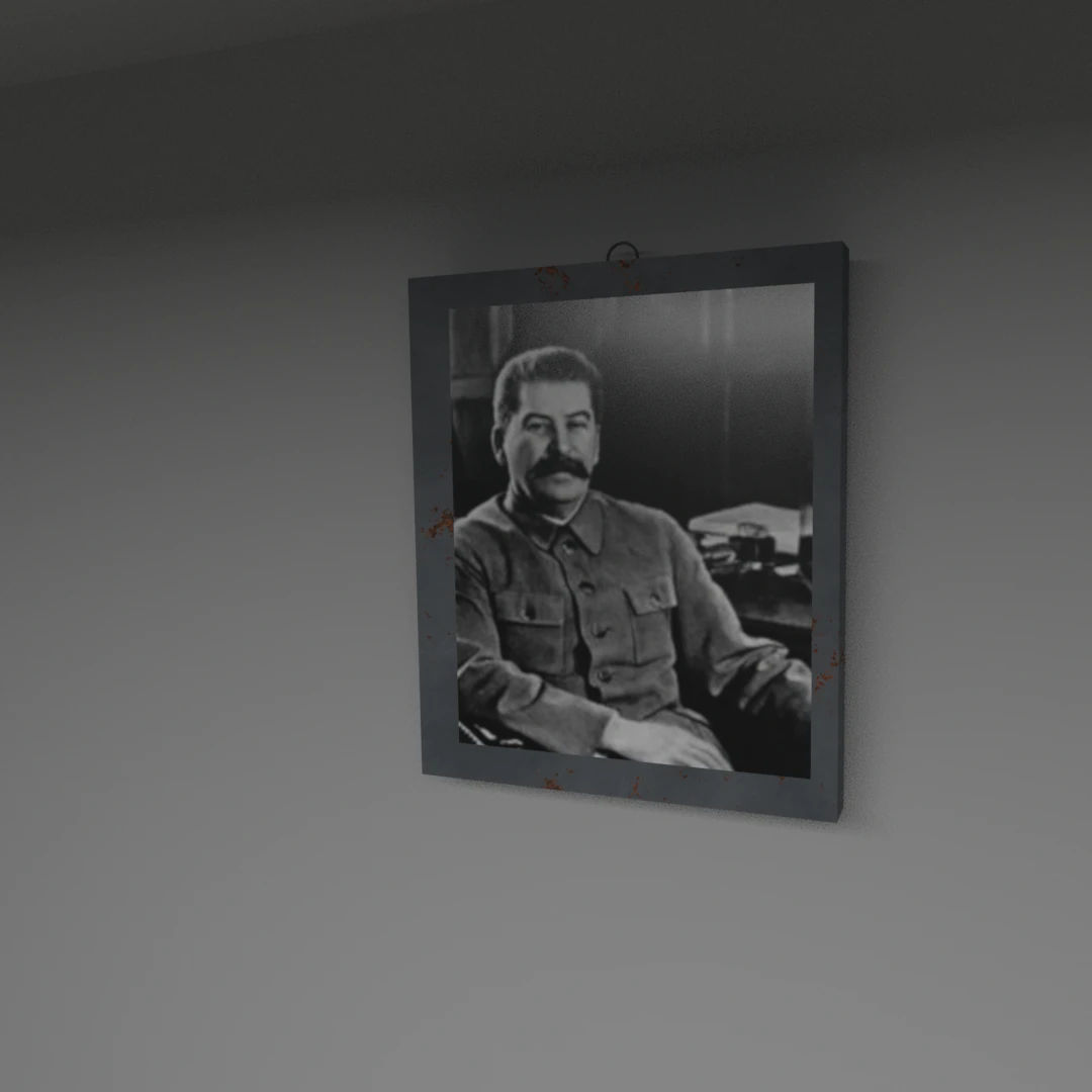 stalin wall frame 3D Model .c4d .max .obj .3ds .fbx .stl .blend 