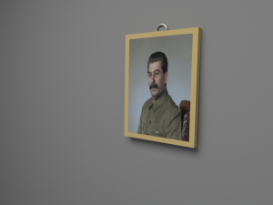 stalin wall frame Modello 3D