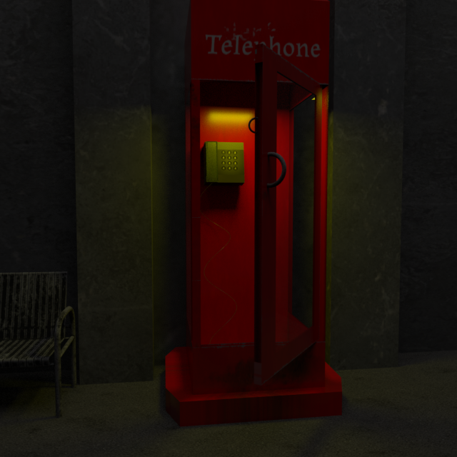 telephone cabinet 3D Модель .c4d .max .obj .3ds .fbx .stl .blend 