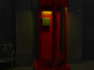 telephone cabinet Modello 3D