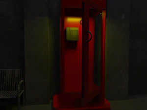 telephone cabinet 3D Model