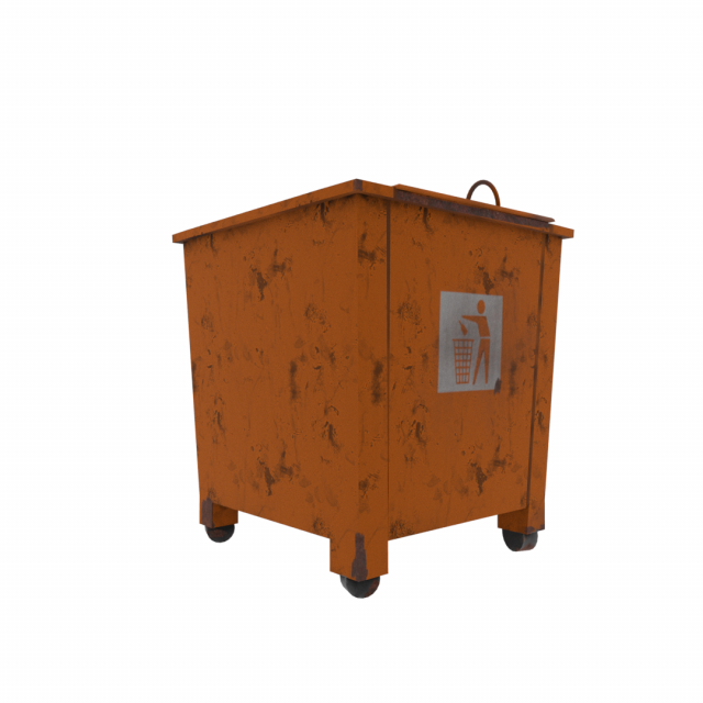 trash can Model 3D .c4d .max .obj .3ds .fbx .stl .blend 